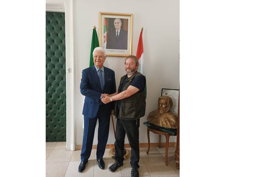 Ambassador Abdelhafid ALAHOUM, receives Mr. YANOS Nagy, President of the Algerian-Hungarian Friendship Association